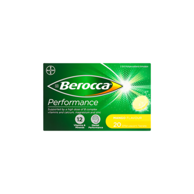 Berocca Performance Mango Effervescent Tablets 20