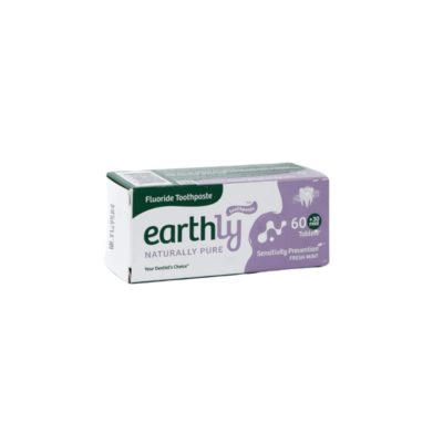 Earthly Sensitivity Protection Fresh Mint Fluoride Toothpaste 90 Tablets