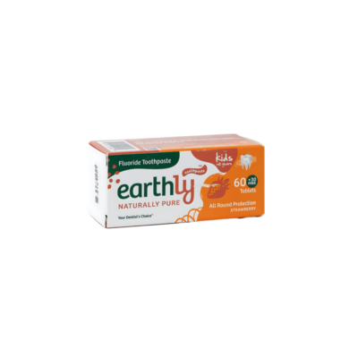 Earthly Toothpaste Tablets Kids All Round Protection Strawberry 90s